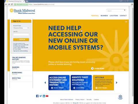 Bank Midwest Online Banking Login Instructions