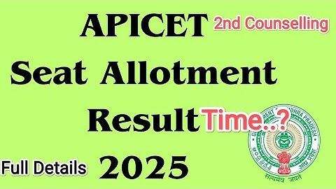 AP ICET 2ND COUNSELLING 2025 SEAT ALLOTMENT RESULT TIME...? 