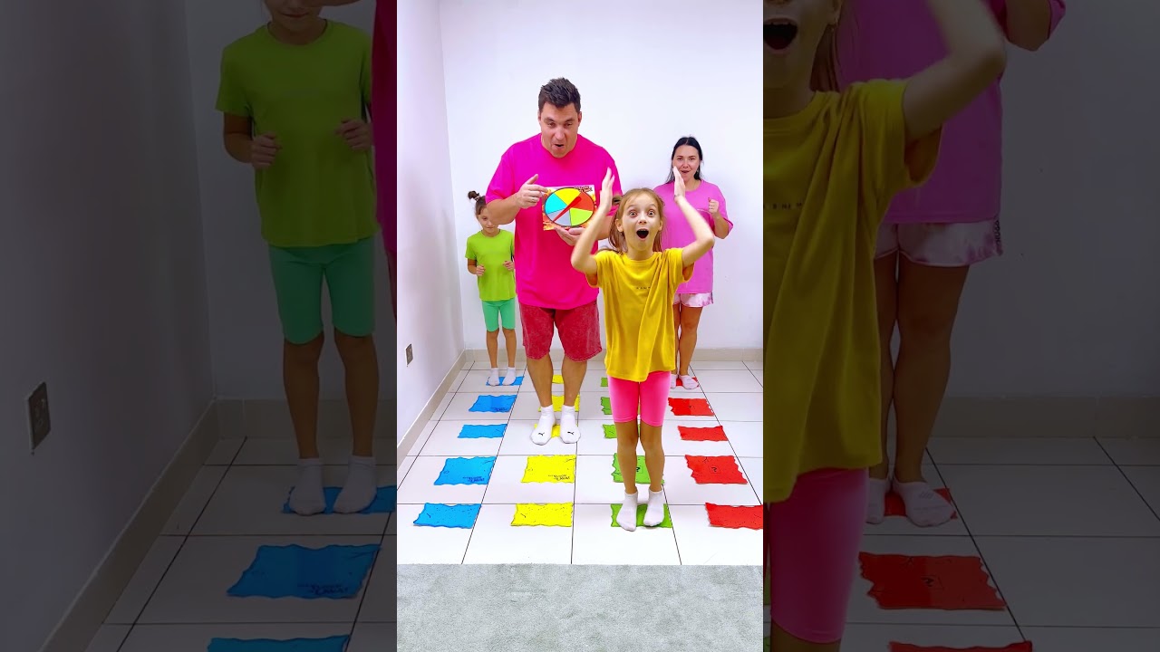 Family Game Night GONE WILD With This Floor Challenge! #shorts Eva Alisa Family Shorts