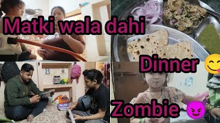 Zombie bni Noor 😈 aaj first time jamaya matki wala dahi 🧉