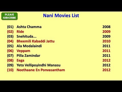 hero nani movies list telugu