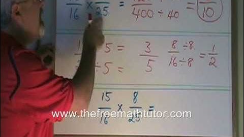 Canceling When Multiplying Fractions