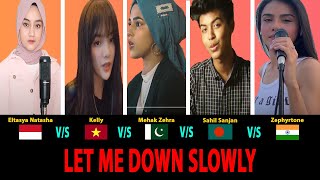 Let Me Down Slowly | Battle By - Eltasya Natasha, kelly, Mehak Zehra, Sahil Sanjan & Zephyrtone |