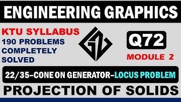 Q72|Engineering Graphics| projection of Solids| KTU Syllabus |BE110/EST110| Graphicszone