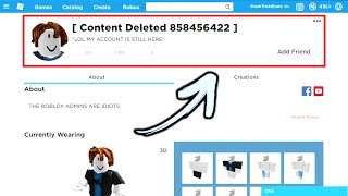 This Rare Username Is Very Hard To Get Content Deleted Youtube - content deleted roblox profile