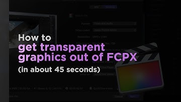 Exporting transparent things out of FCPX, in about 45 seconds (Spring 2018)
