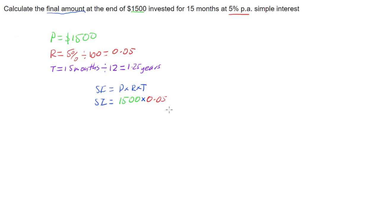 Simple Interest - Final Amount