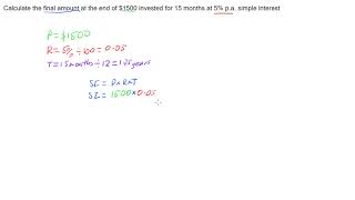 Simple Interest - Final Amount