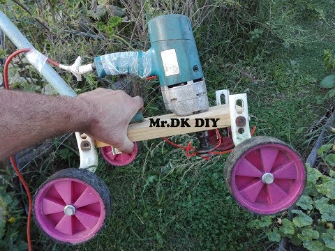 HOME MADE AMAZING IDEA/How to make GRASS CUTTER Using Electric drill /DIY