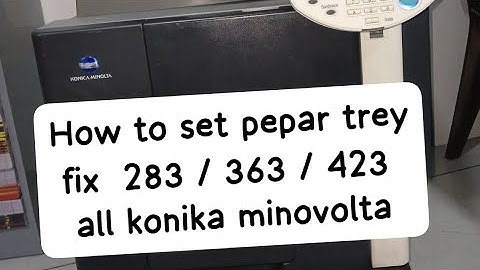 HOW TO CHANGE BYPASS TRAY PAPER SIZE SETTING ON KONICA MINOLTA 283/ 363/423/#service #shorts #konika