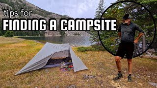 Finding a Backcountry Campsite: Tips and Tricks