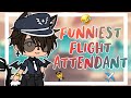 Funniest flight attendant! | Gacha Life |
