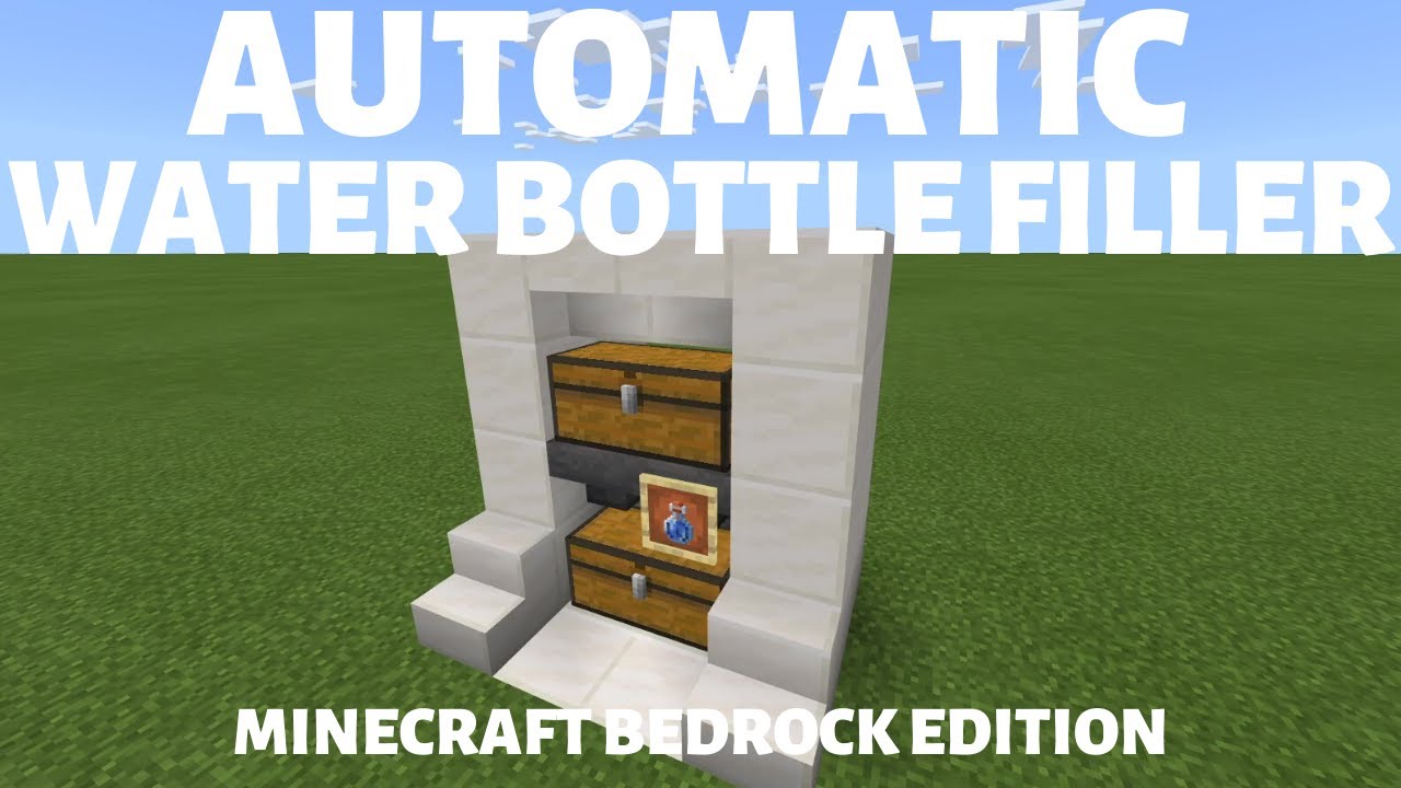 AUTOMATIC WATER BOTTLE FILLER TUTORIAL ! (MCPE XBOX SWITCH) YouTube