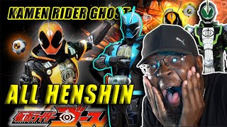 Kamen Rider Ghost All Primary Henshin | REACTION VIDEO | All Henshin | 仮面ライダーゴースト | #tokusatsu