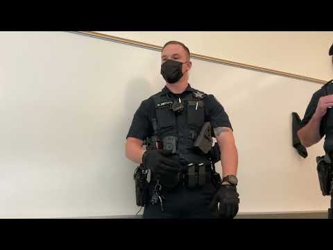 Illinois Wesleyan University. Arrested for not wearing a mask in a class about the 1st Amendment.