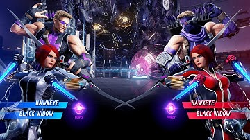 Hawkeye & Black Widow vs Hawkeye & Black Widow (Very Hard) - Marvel vs Capcom | 4K UHD Gameplay