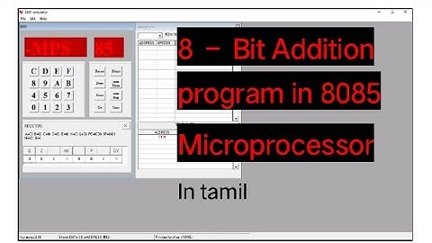 8-bit addition program on 8085 microprocessor
