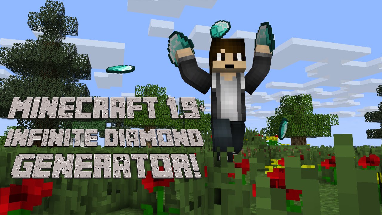 Minecraft 1.9/1.10/1.11+ INFINITE DIAMOND GENERATOR! Working! - YouTube