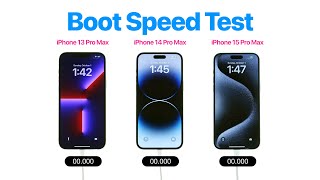 Boot Speed Test - iPhone 15 Pro Max vs iPhone 14 Pro Max vs iPhone 13 Pro Max