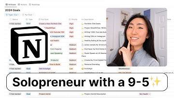 My system to achieve my Goals as a Solopreneur & UX Designer | Notion
