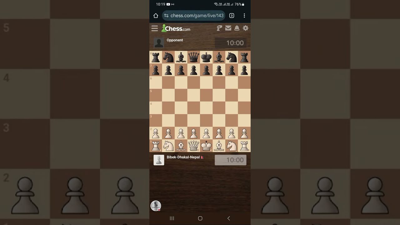 Chess p/p match On ChessDotCom live