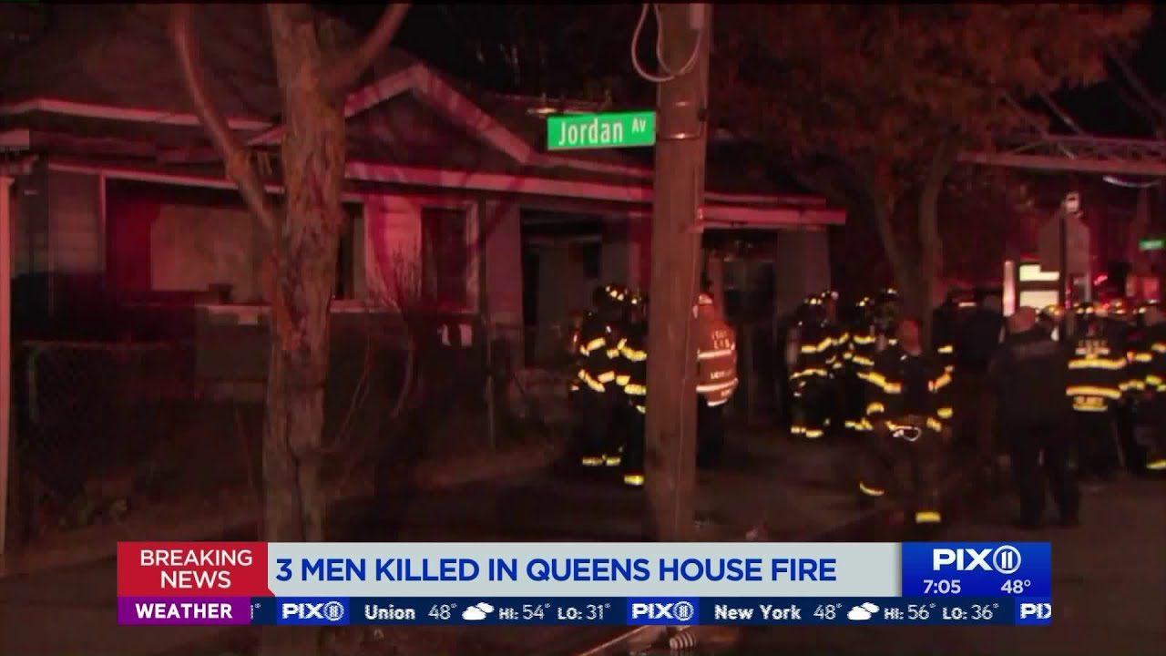 3 men killed when fire breaks out at vacant Queens home - YouTube