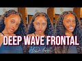 BEGINNER STYLES A 22 INCH DEEP WAVE FRONTAL WIG | START TO FINISH | ASTERIA HAIR