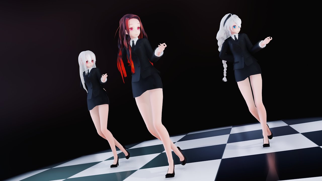 [MMD 4K] 22012 TDA Uniform OL Nezuko Haku Kiana Uptown Funk[DL][RAY 1.5.2]