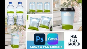 How to use Party Favor Mockups  in Canva & Photoshop | Chip Bags Mockup Free Files included