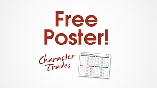 Free Poster / List of Character Traits for Children / Character education resource for students