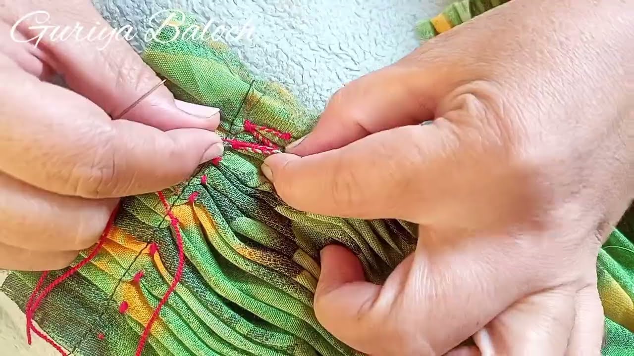 balochi side joint (pasa) taks chain stitch design