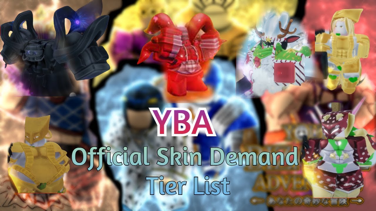YBA] Official Skin Tier List [PARAGON MADE] 
