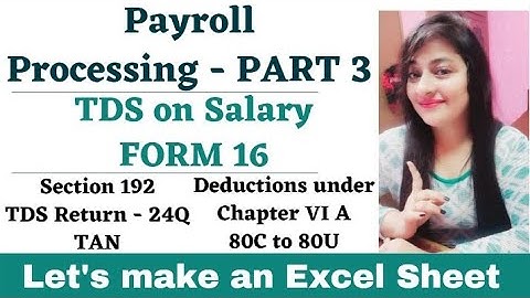 TDS on Salary | Form 16 | TDS Return 24Q | Calculate TDS on salary #tds #payroll #readytogetupdate