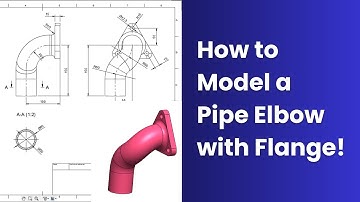 SolidWorks Tutorial: Complex Pipe Elbow with Flange | English