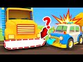 The police car helps the tow truck for kids helper cars cartoons for kids street vehicles for kids