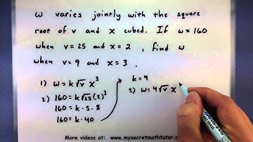 Pre-Calculus - Solving a joint variation problem