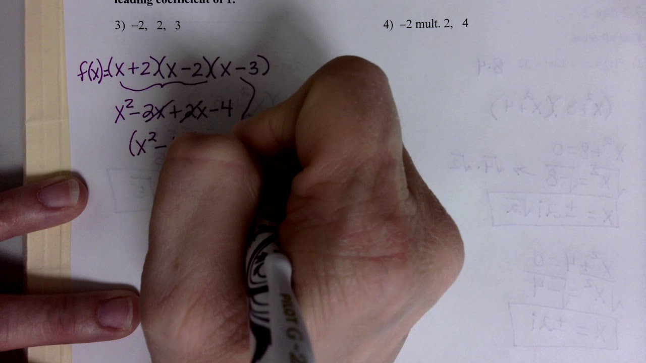 Algebra 2 Lesson 7.2 day 2 notes - YouTube