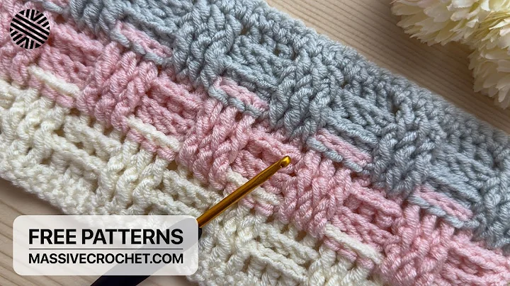 EASY Crochet Pattern for Beginners! 🌸 Crochet Stitch for Baby Blanket, Bag & Scarf