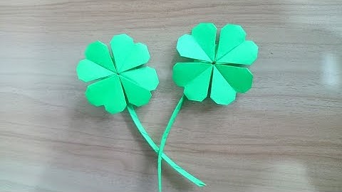 Lucky Four Leaf Clover 🍀 DIY Origami Clover Leaf