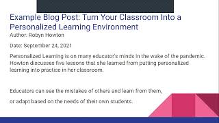 EDUC 630 Professional Development