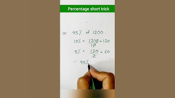 Percentage short trick | 95% of numbers #percentage #percent #maths