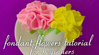 How to make fondant flowers / fondant flowers for beginners / sugar paste flowers / Carnation flower