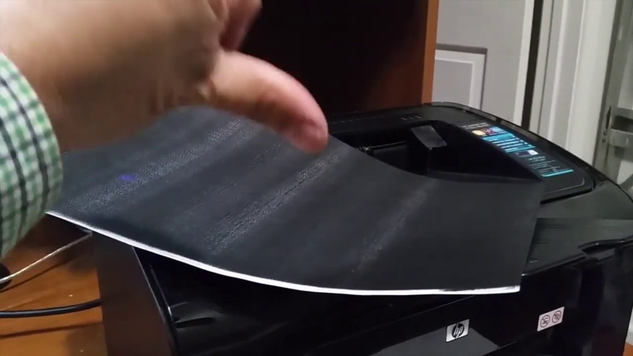 følsomhed fænomen smertefuld Quick fix of printer HP LaserJet P1102w black page - YouTube
