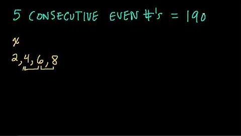 Algebra and Consecutive Numbers
