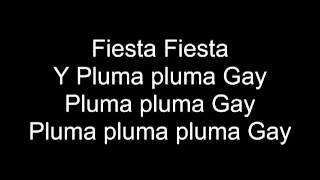 Video thumbnail of "pluma pluma gay en español letra"