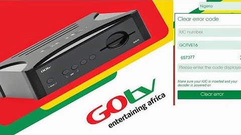 How to easily clear all GoTv error codes online - E16, E32, E48, E17