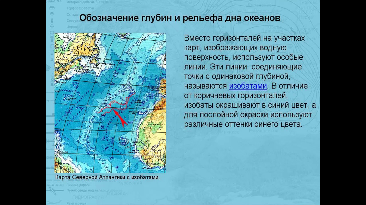 Линии одинаковых высот на карте