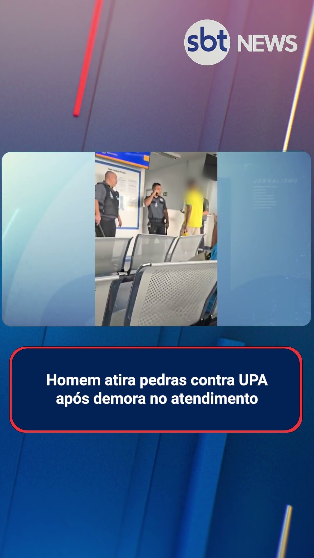 Homem atira pedras contra UPA após demora no atendimento