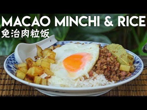 macanese-minchi,-a-ground-beef-stir-fry-(免治肉粒饭)