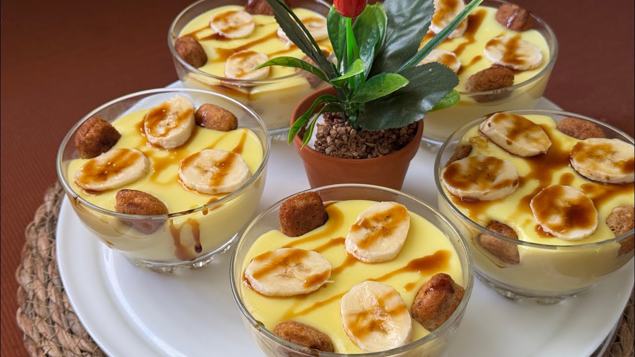 تحلية 🌙الفانيلا في 5 دقائق….طعم خرافي بأقل التكاليف!😍🔥 تحلية رمضانية اقتصادية 